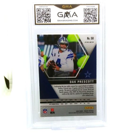 2020 Mosaic Dak Presott # 58 Red Mosaic GMA 10 - Picture 2 of 2